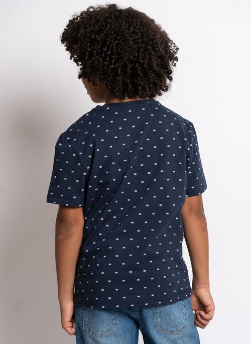 Camiseta Aleatory Kids Full Print Risk Marinho