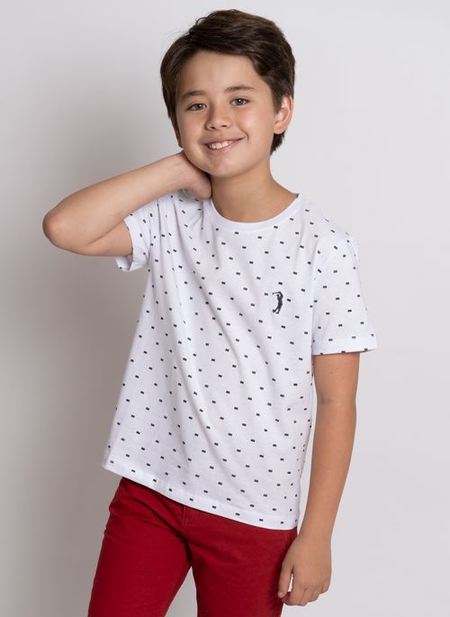Camiseta Aleatory Kids Full Print Risk Branca