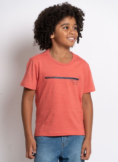 Camiseta Aleatory Kids Estampada Golf Laranja
