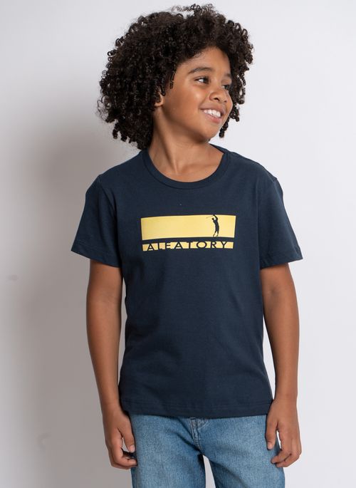 Camiseta Estampada Aleatory Infantil Riper Azul Marinho