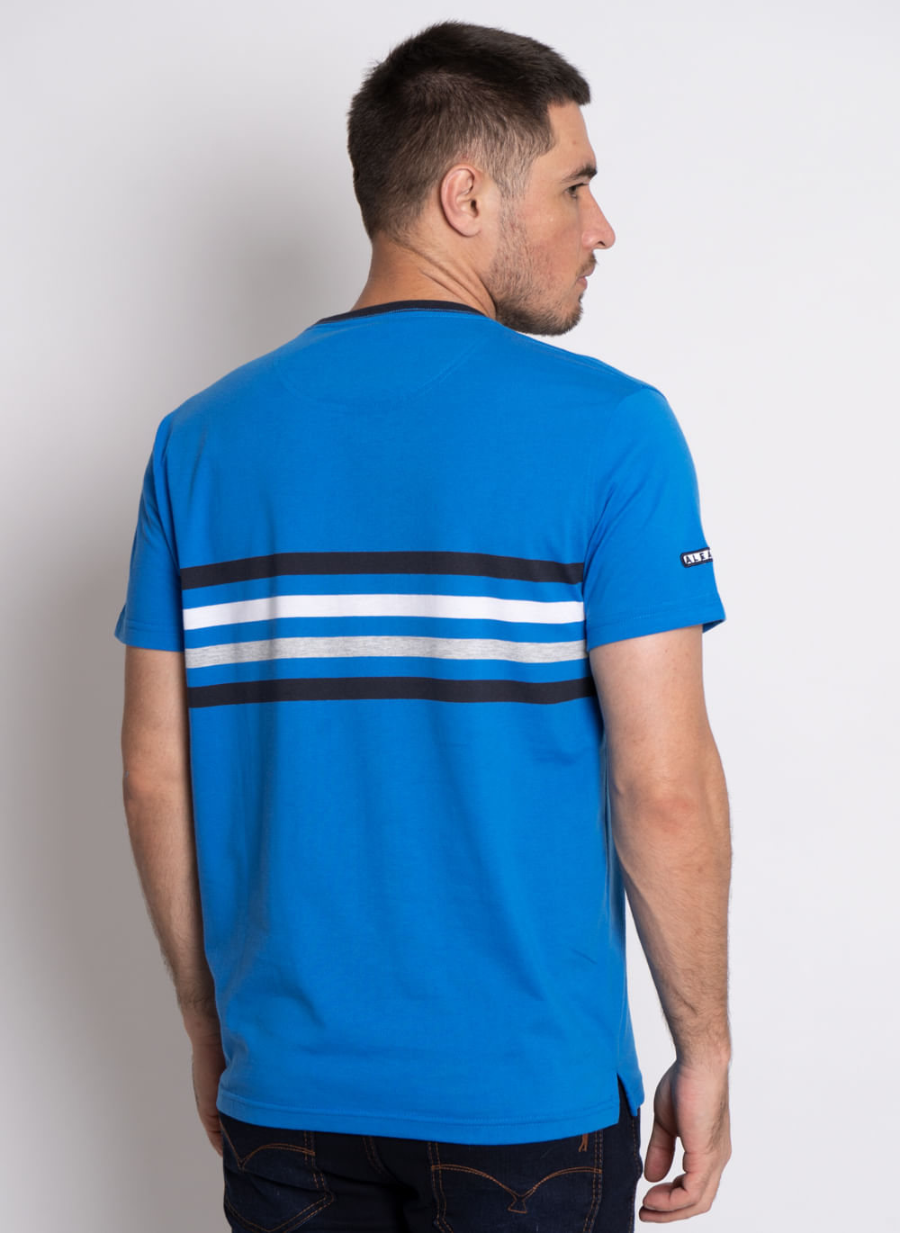 Camiseta-Aleatory-Listrada-Heart-Azul-Azul-P