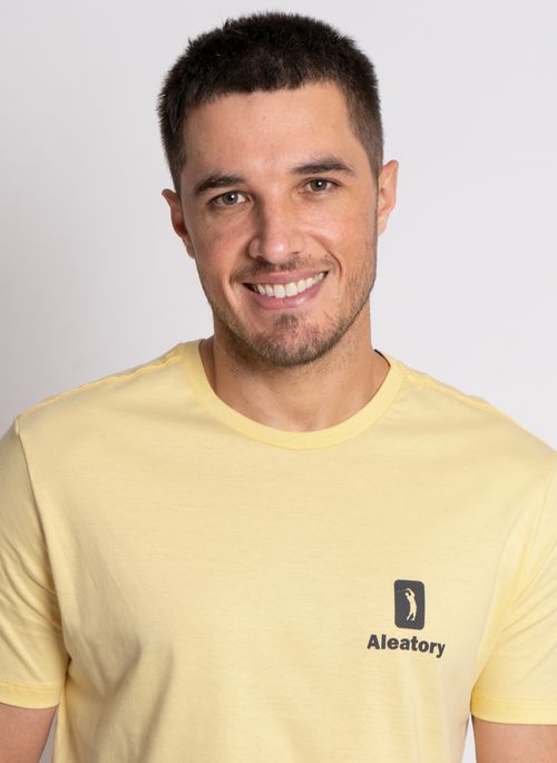 Camiseta Aleatory Estampada Rubber Amarela
