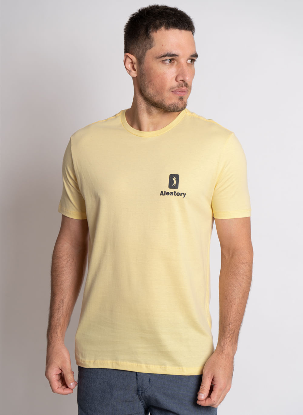 Camiseta-Aleatory-Estampada-Rubber-Amarela-Amarelo-P