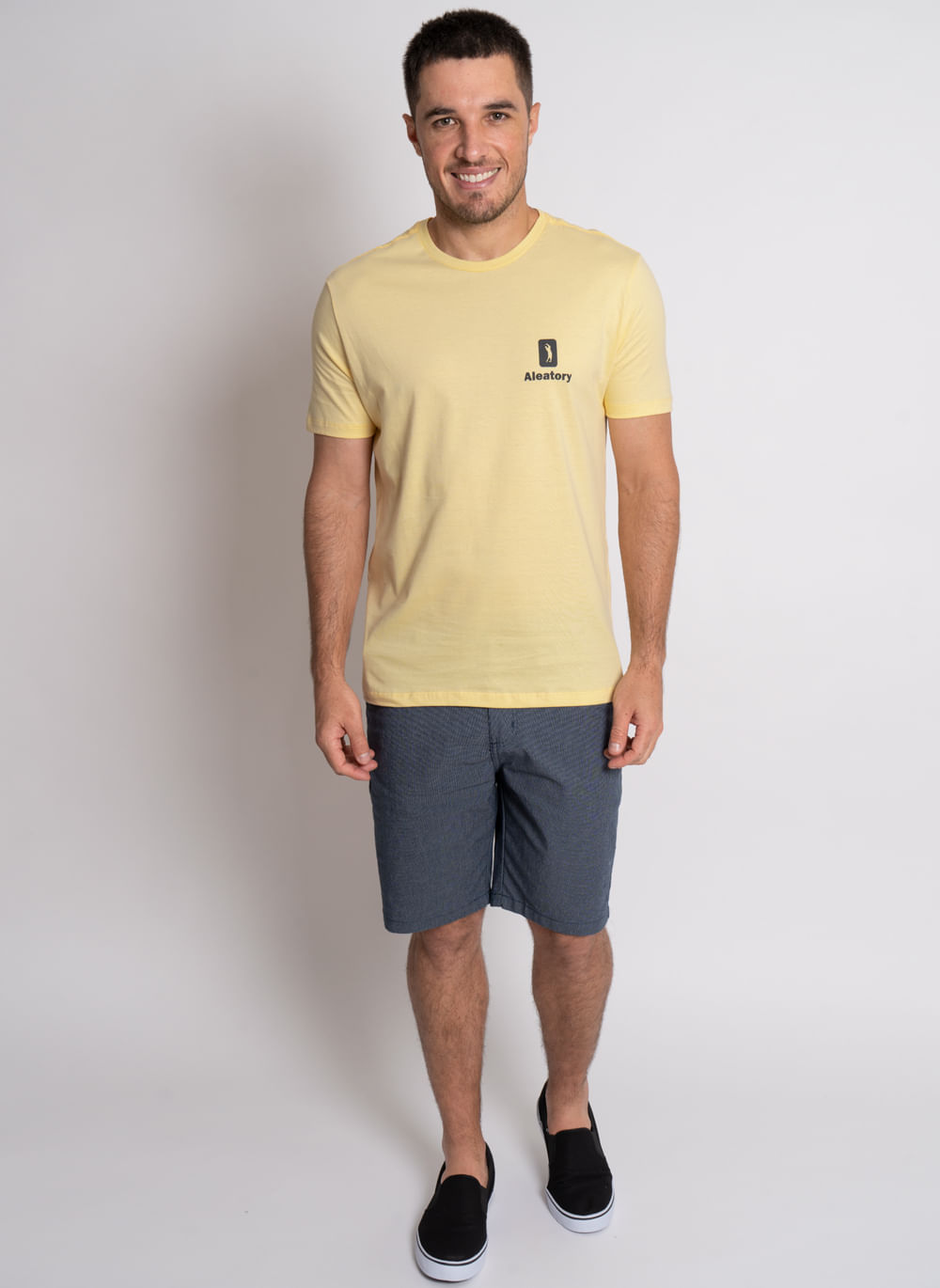 Camiseta-Aleatory-Estampada-Rubber-Amarela-Amarelo-P
