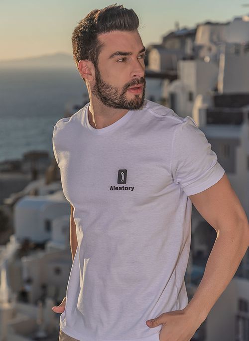 Camiseta Aleatory Estampada Rubber Branca