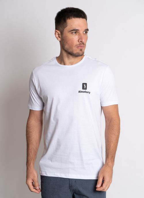 Camiseta Aleatory Estampada Rubber Branca