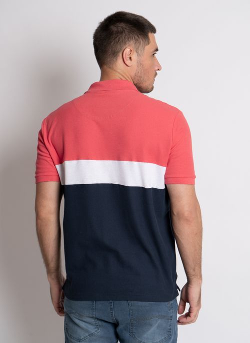 Camisa Polo Aleatory Piquet Recortada Fresh Vermelha