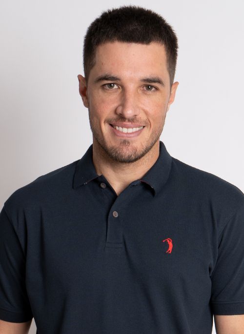 Camisa Polo Aleatory Piquet Marinho
