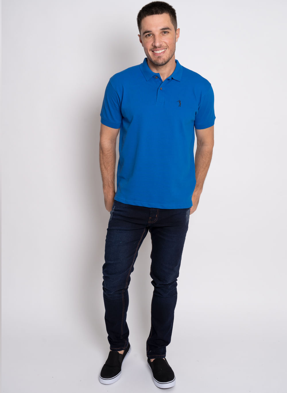 Camisa-Polo-Aleatory-Piquet-Azul-Azul-P