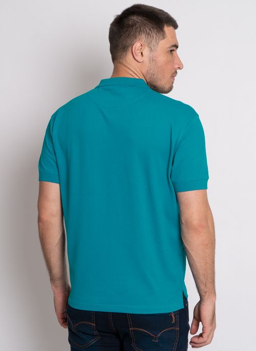 Camisa Polo Aleatory Piquet Turquesa
