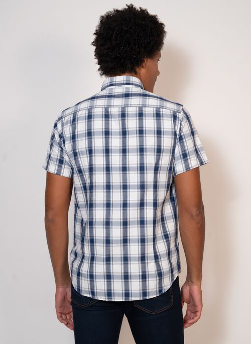 Camisa Aleatory Xadrez Manga Curta Flash