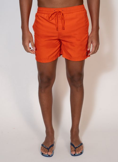 Shorts Praia Aleatory Microfibra Summer Laranja