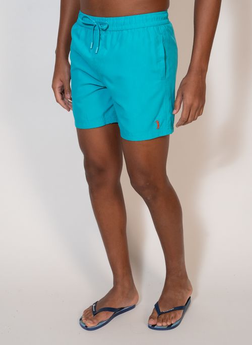Shorts Praia Aleatory Microfibra Summer Turquesa