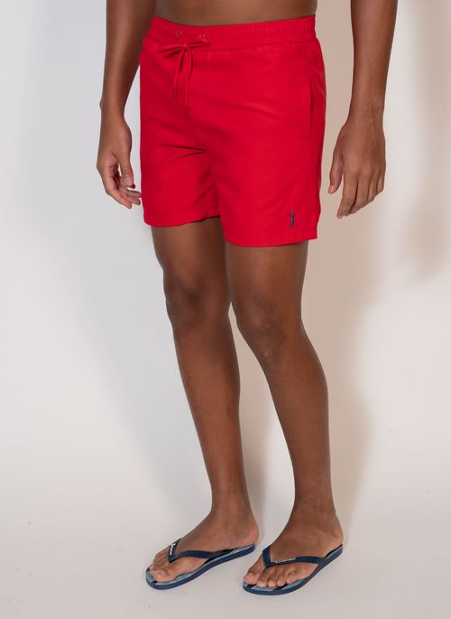 Shorts Praia Aleatory Microfibra Summer Vermelho