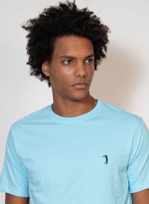 Camiseta Básica Aleatory Fit Azul Claro