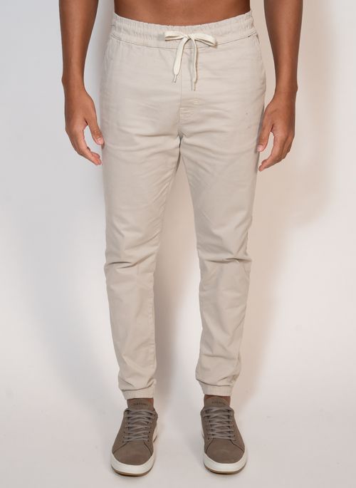 Calça Sarja Jogger Aleatory Bege