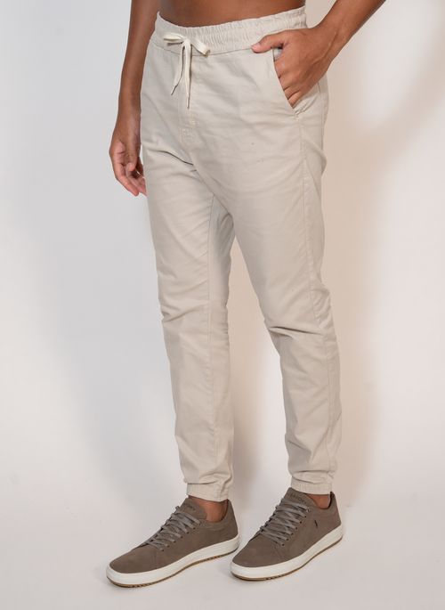 Calça Sarja Jogger Aleatory Bege