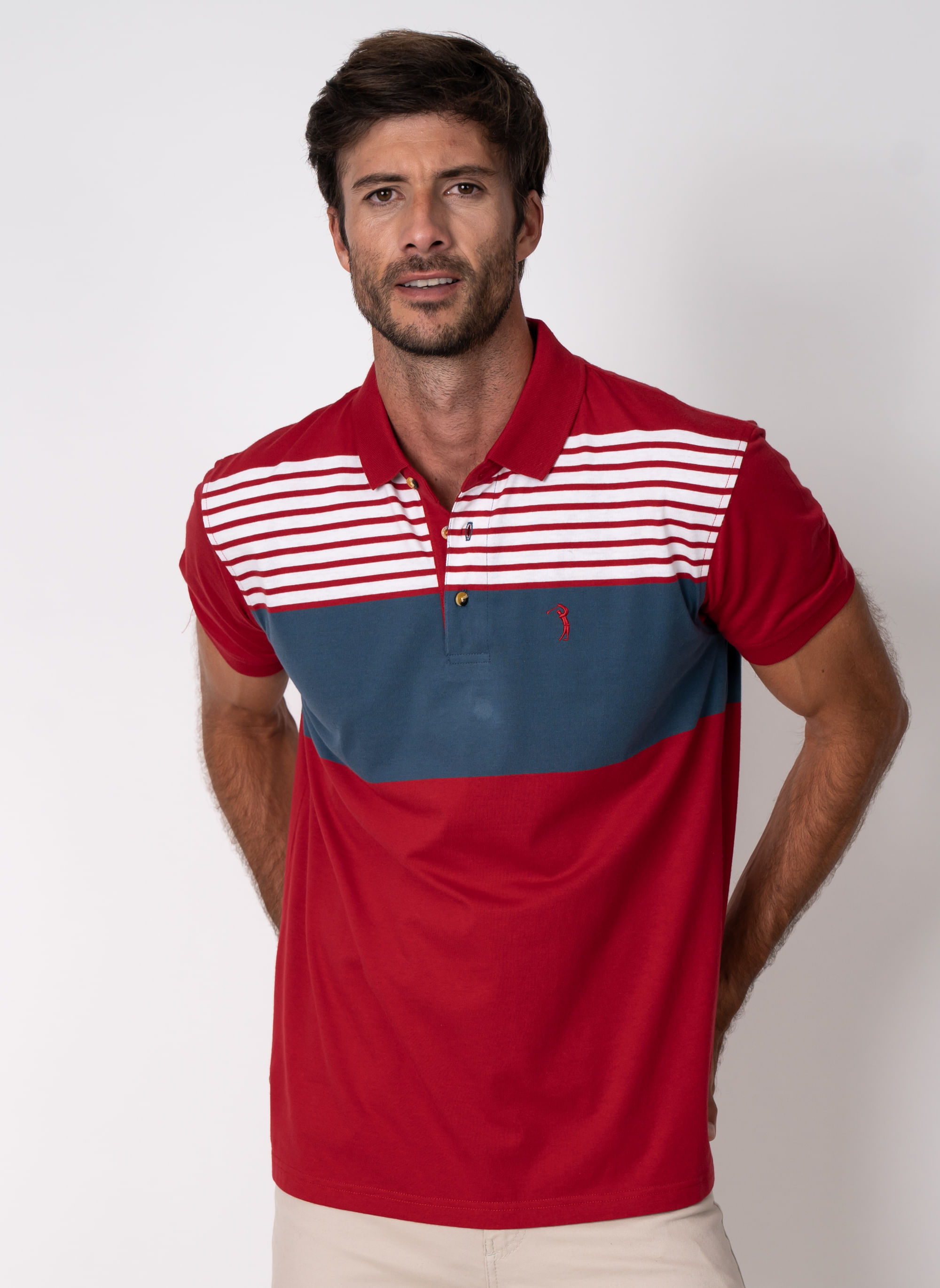 Camisa-Polo-Aleatory-Listrada-Prestige-Vermelha-Vermelho-GG