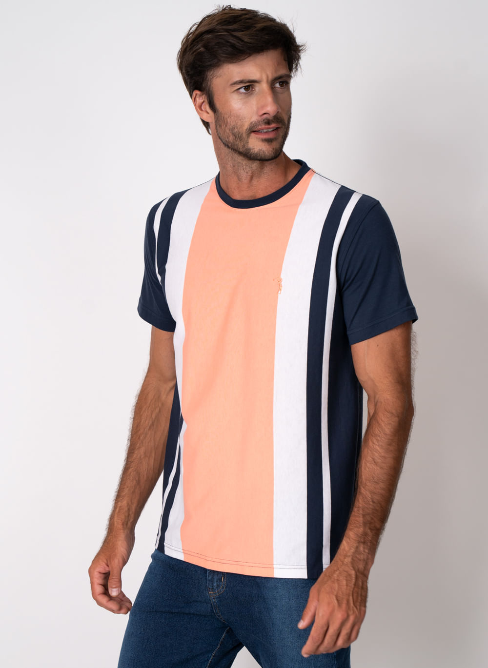 Camiseta-Aleatory-Listrada-Solid-Laranja-Laranja-P