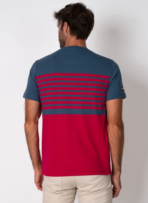 Camiseta Aleatory Listrada Force Marinho