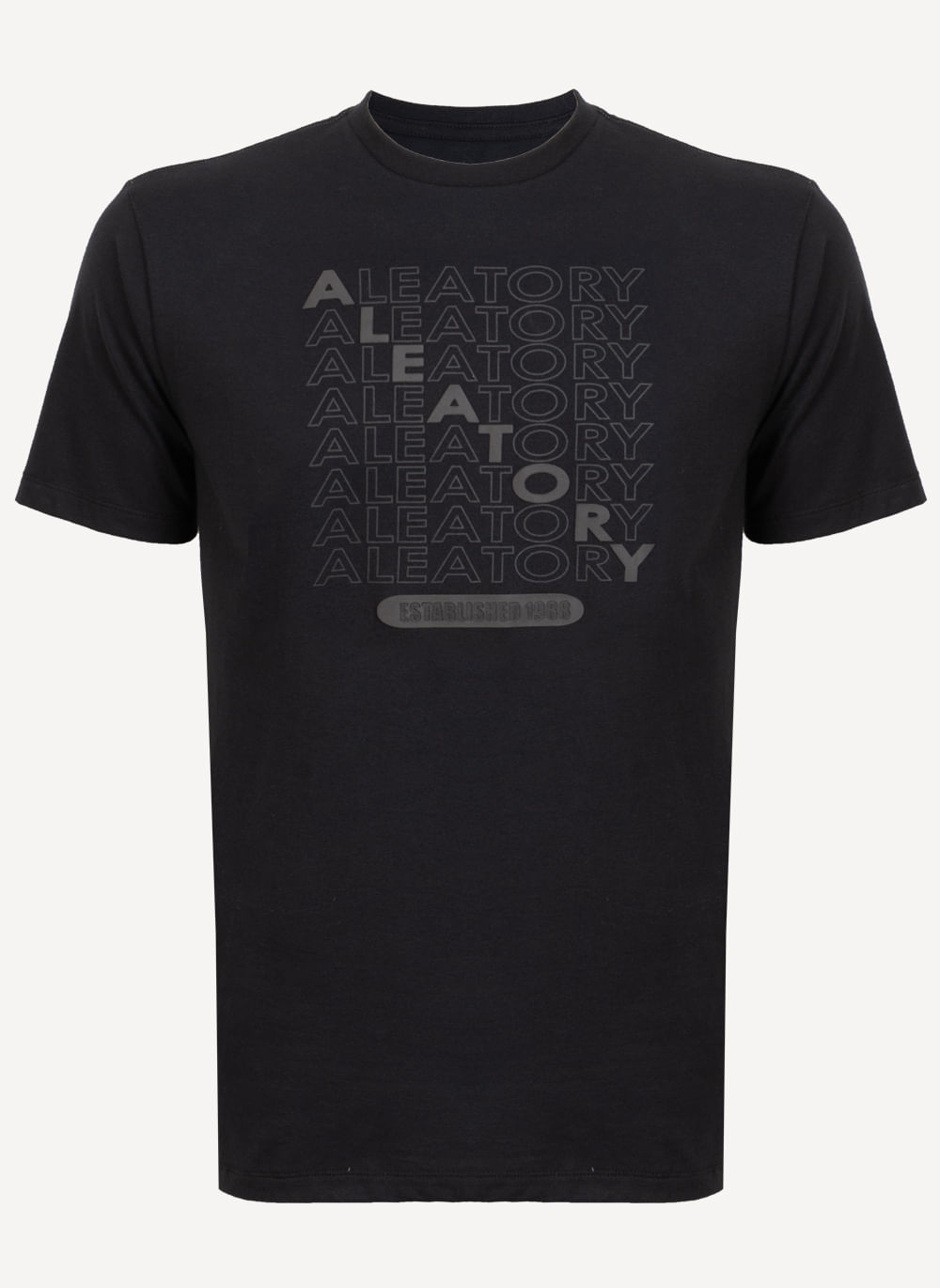 Camiseta-Aleatory-Estampada-Diagonal-Preta-Preto-P