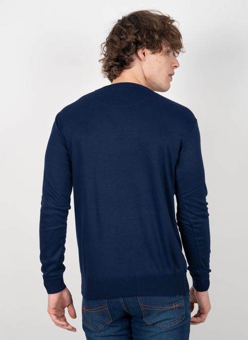 Suéter Aleatory Gola Careca Way Azul