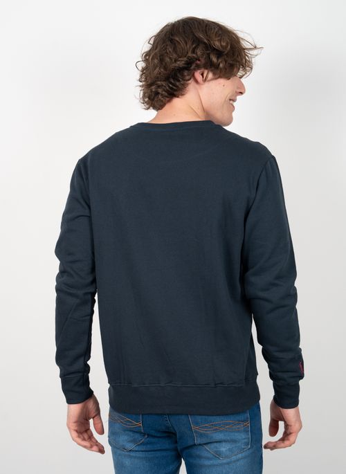 Blusão Moletom Aleatory Arched Marinho