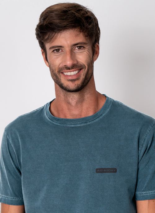 Camiseta Aleatory Lisa Stone Azul