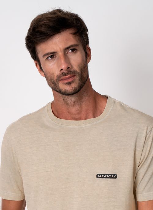 Camiseta Aleatory Lisa Stone Bege