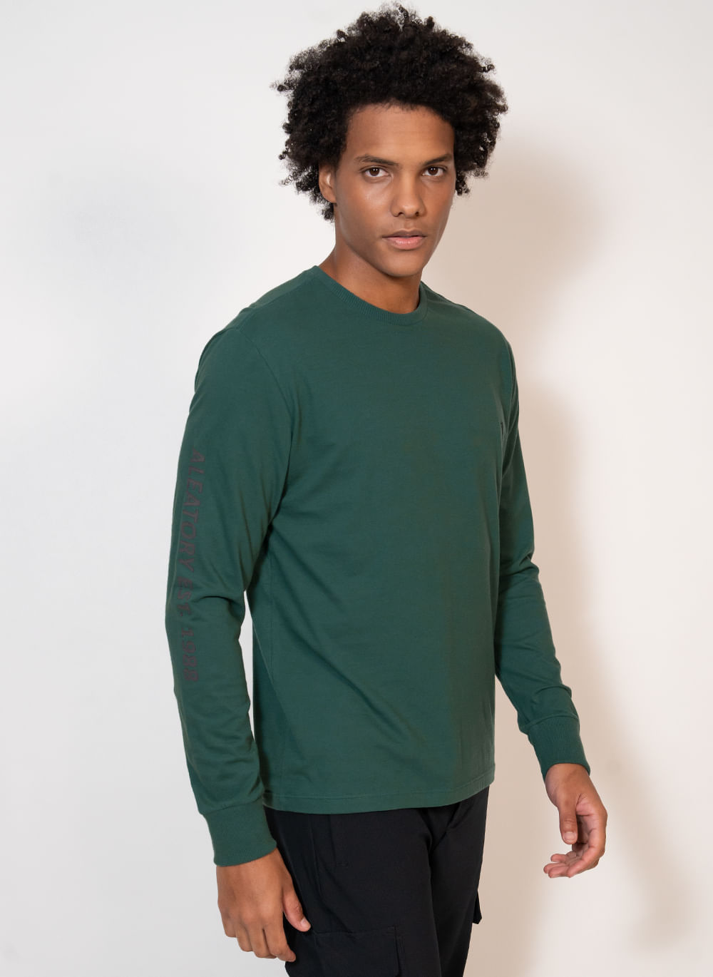 Camiseta-Estampada-Aleatory-ML-Since-Verde-Verde-P