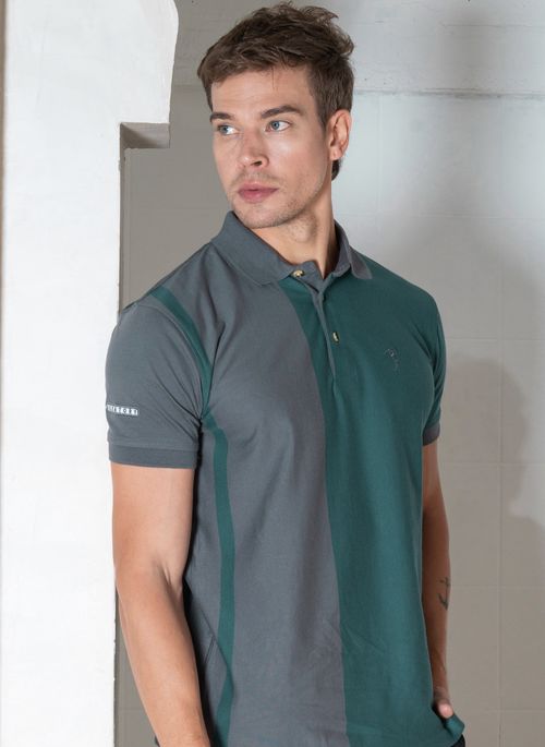 Camisa Polo Aleatory Listrada Diamond Verde