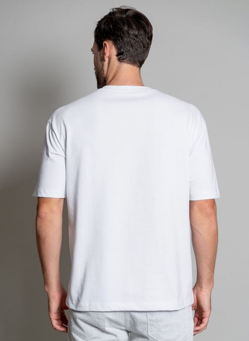 Camiseta Signature Lisa Recorte Branca