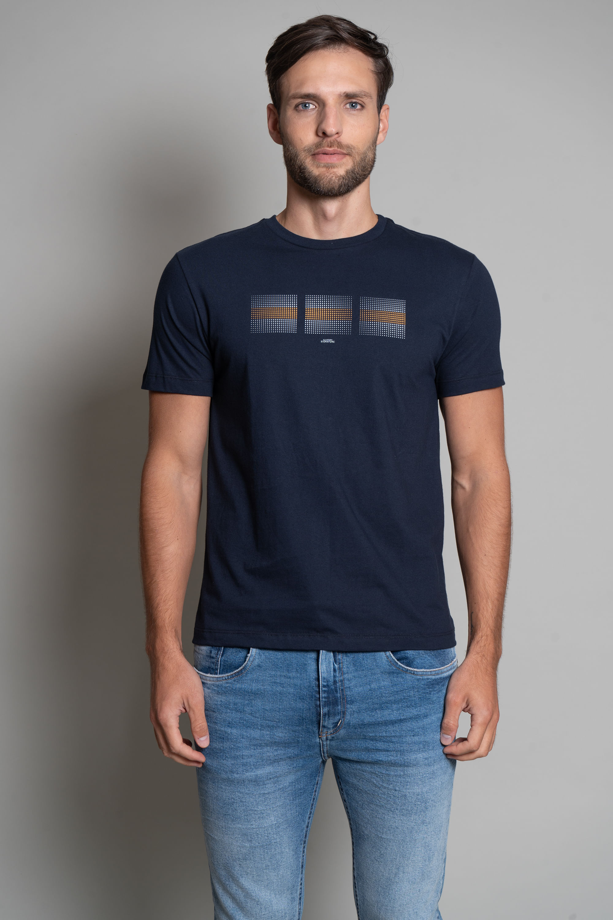 Camiseta-Signature-Estampada-Pixel-Marinho-Azul-Marinho-P