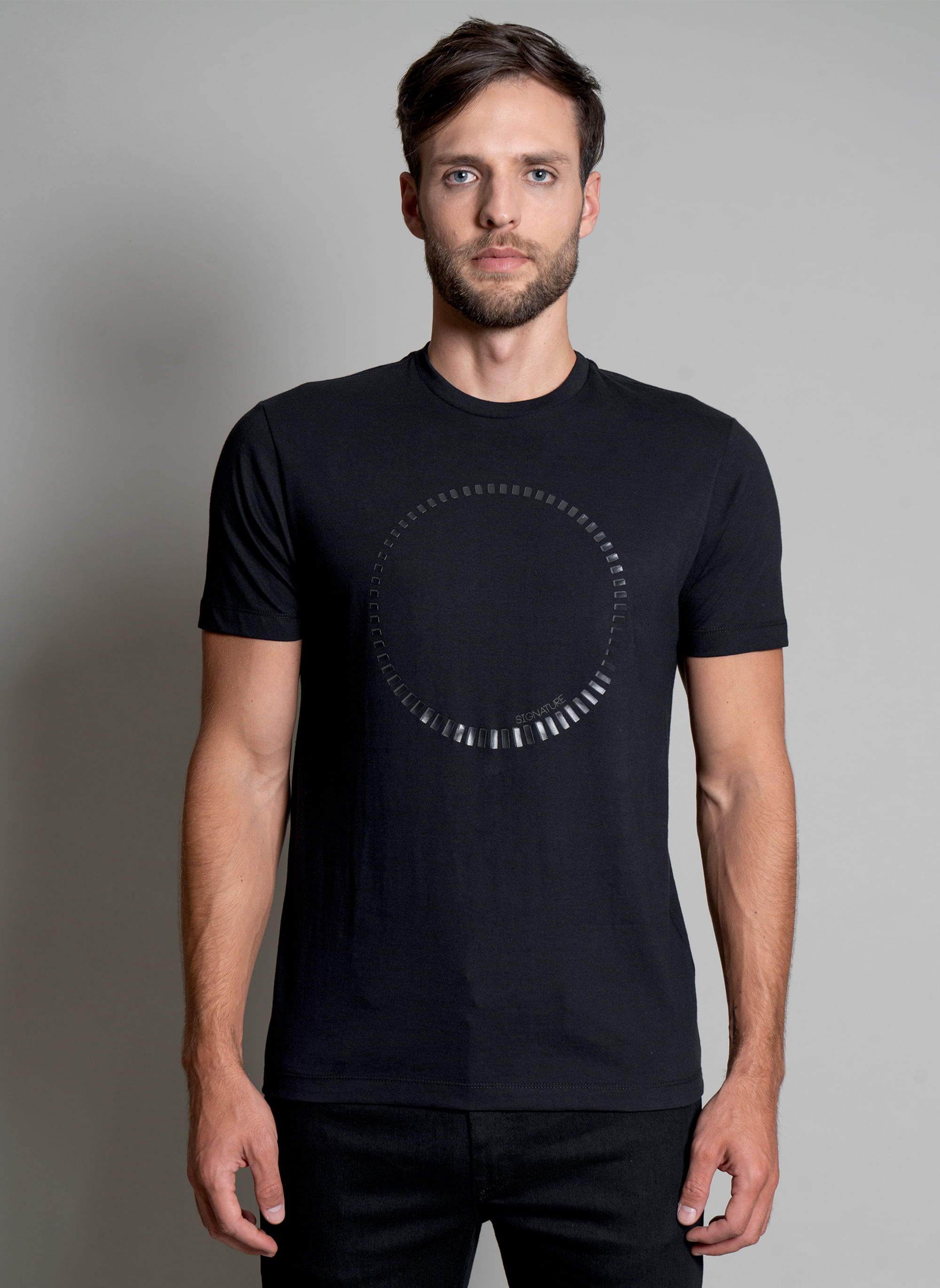 Camiseta-Signature-Estampada-Circle-Preta-Preto-P