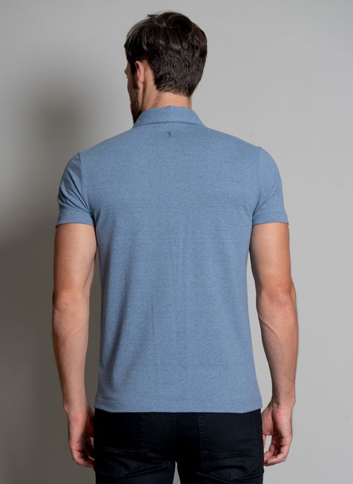 Camisa Polo Signature Lisa Vintage Azul