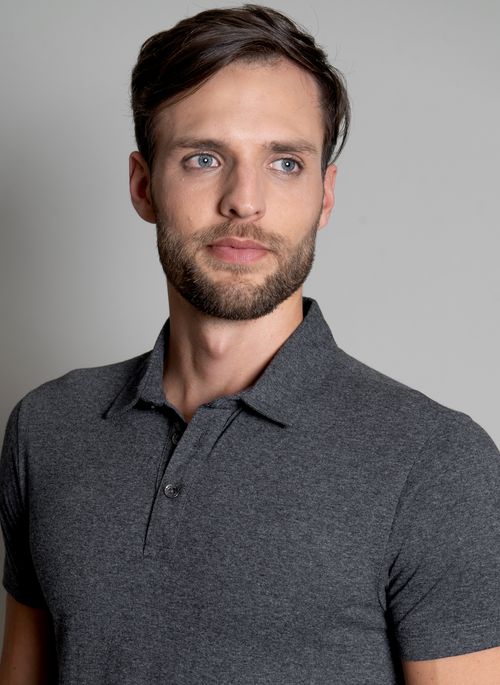 Camisa Polo Signature Lisa Vintage Preto