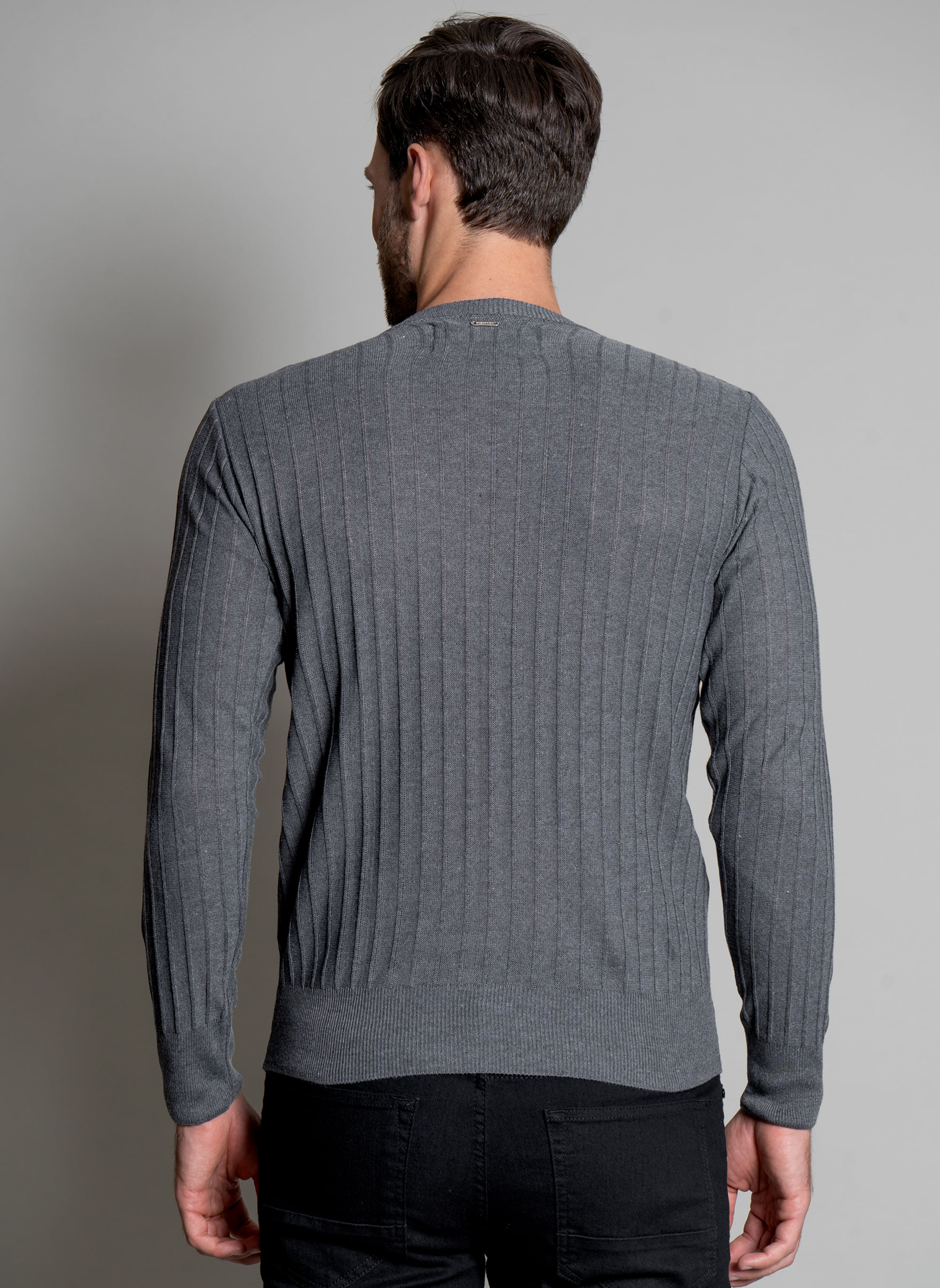 Sueter-Signature-Canelado-ML-Cinza-Cinza-M