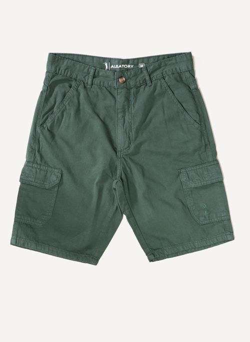 Bermuda Sarja Cargo Aleatoy Verde