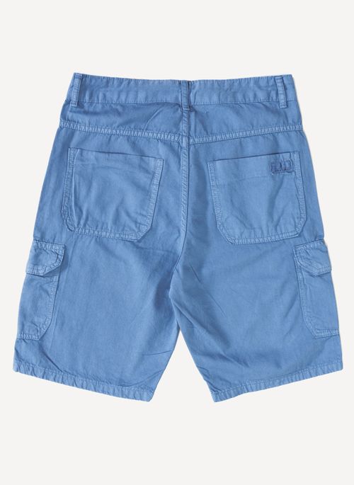 Bermuda Sarja Cargo Aleatoy Azul