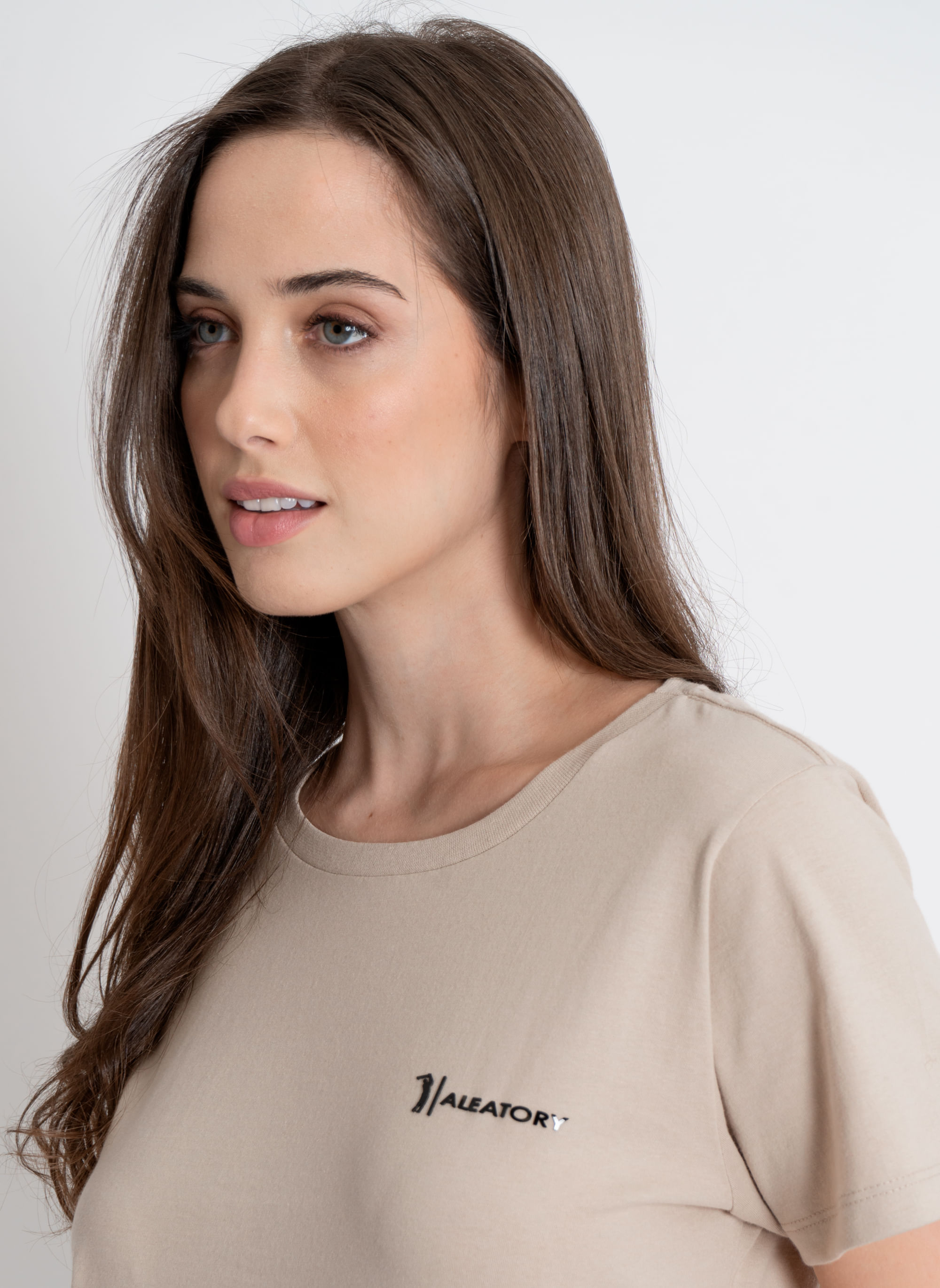 Camiseta-Feminina-Aleatory-Estampada-Fine-Bege-Bege-P