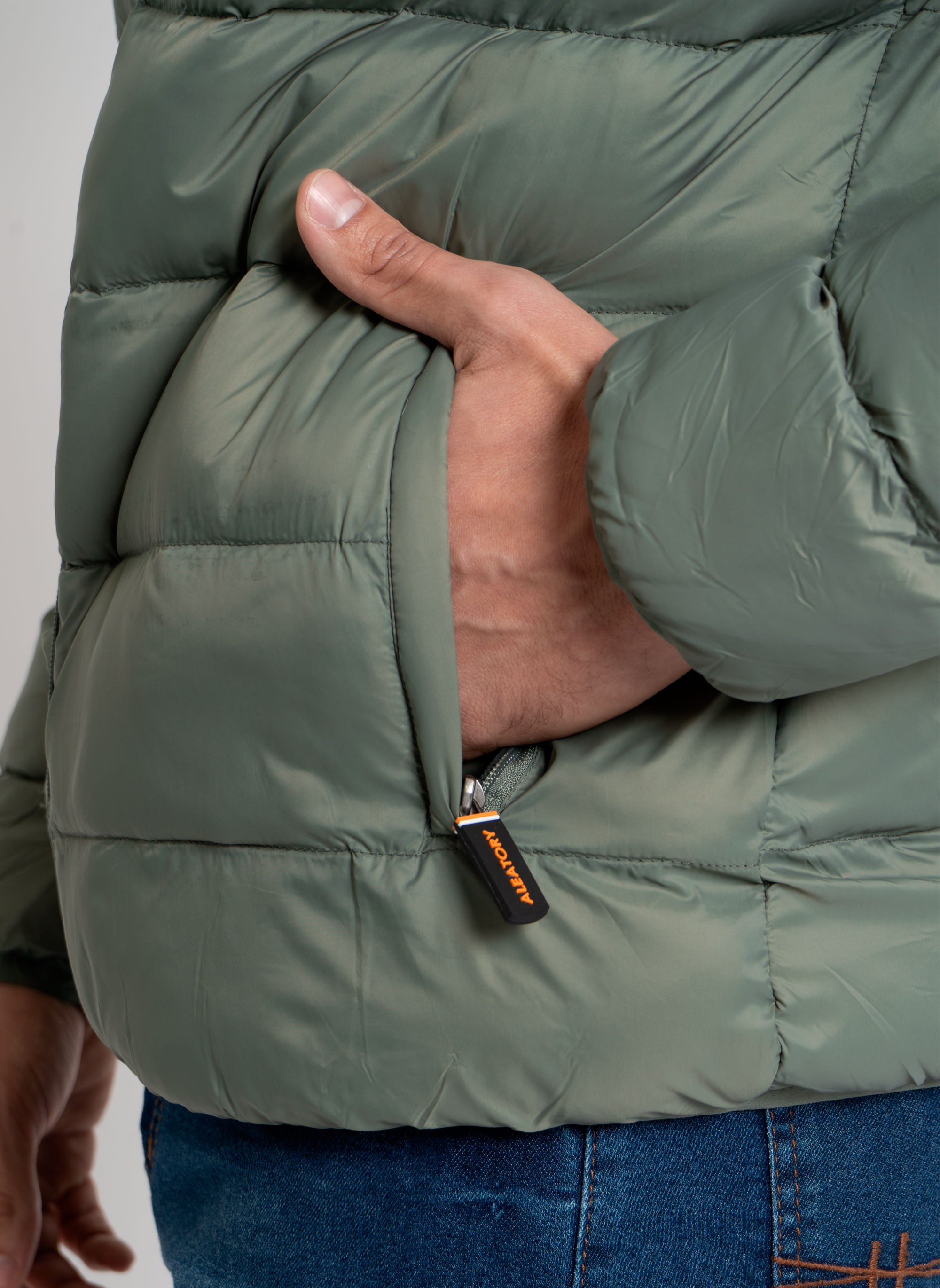 Jaqueta-Aleatory-Puffer-Capuz-Removivel-Verde-Verde-Militar-M