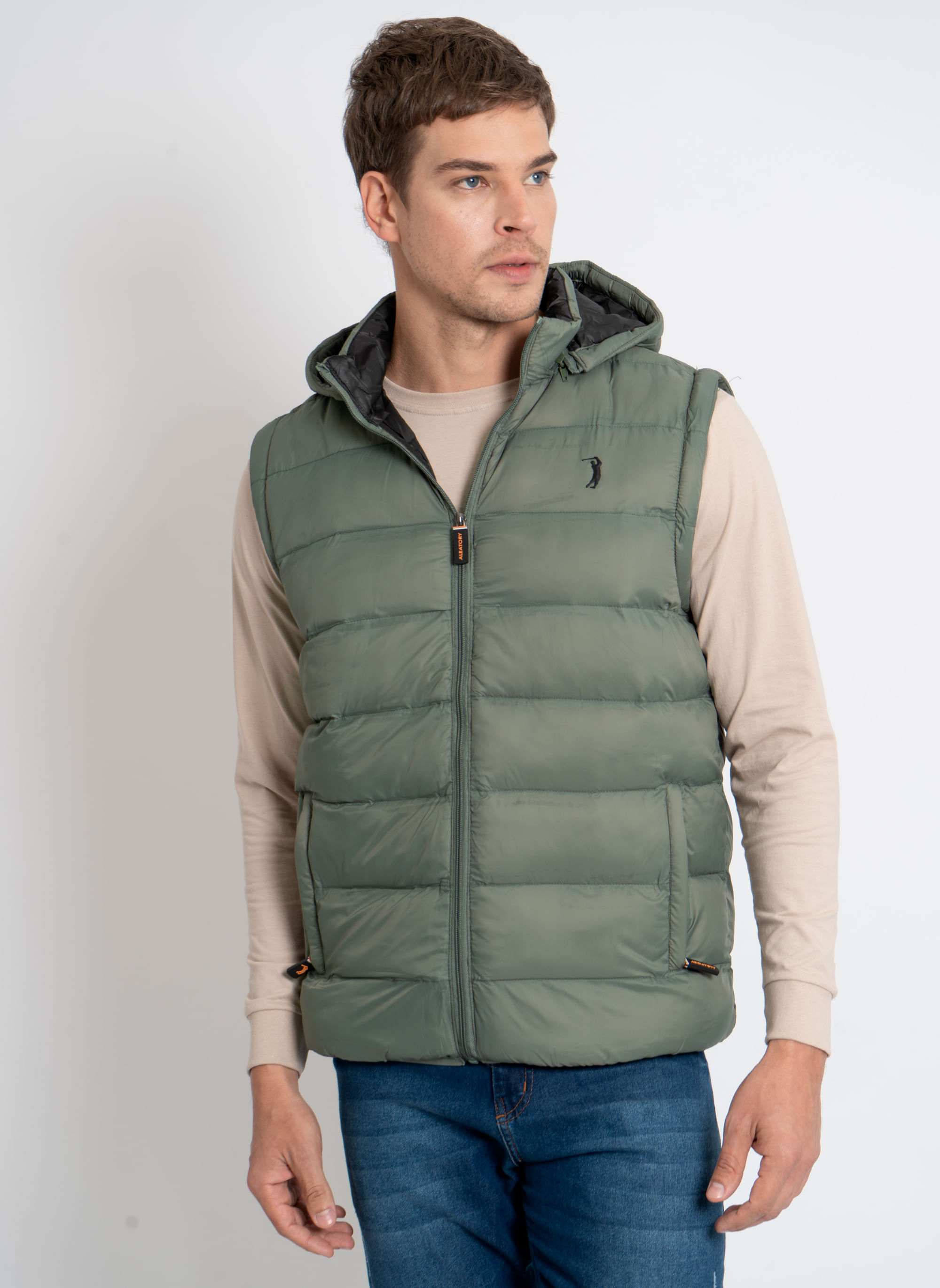 Jaqueta-Aleatory-Puffer-Capuz-Removivel-Verde-Verde-Militar-M
