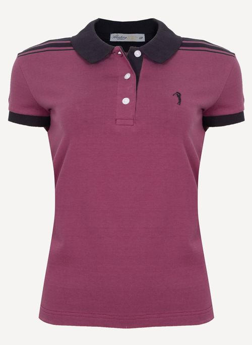 Camisa Polo Feminina Aleatory Revolution Vinho