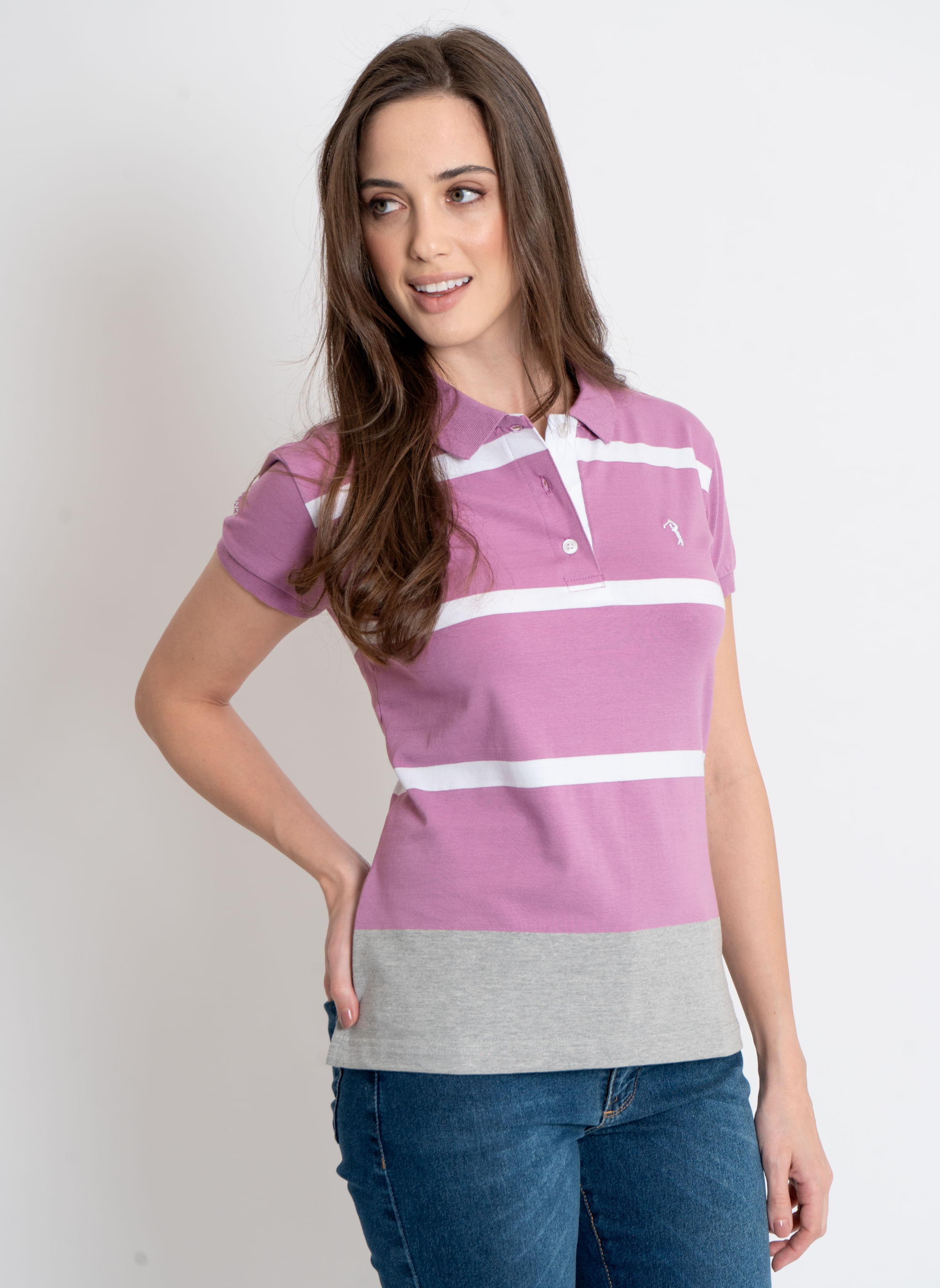 Camisa-Polo-Feminina-Aleatory-Smooth-Lilas-Lilas-M