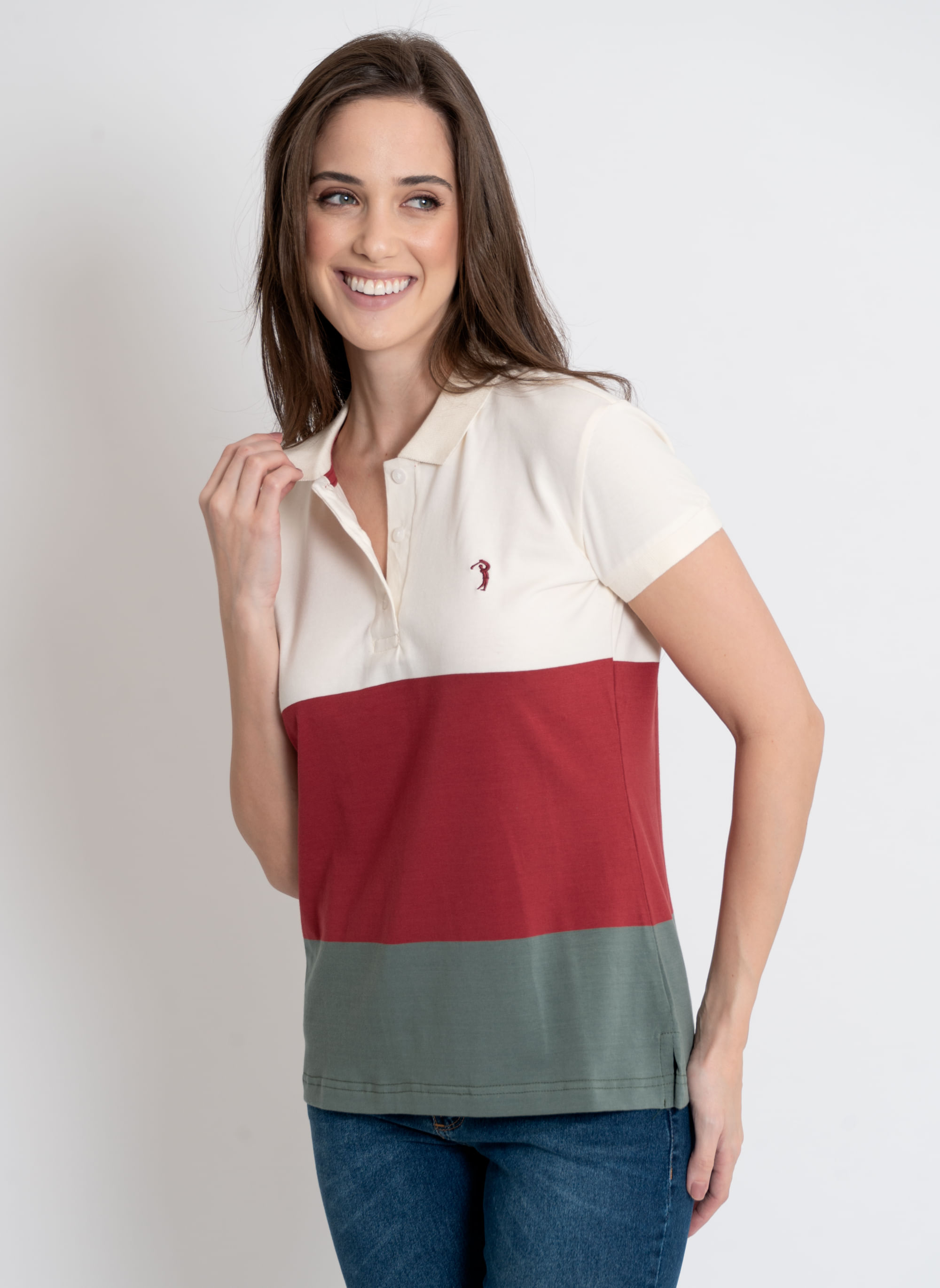Camisa-Polo-Feminina-Aleatory-Unique-Bege-Bege-M