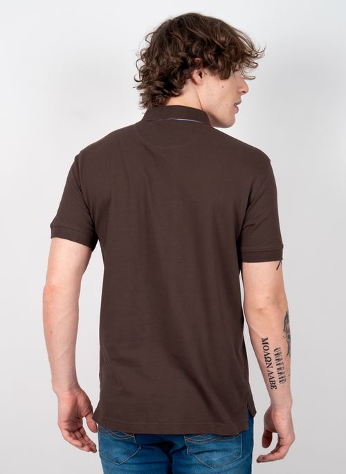 Camisa Polo Coffee Lisa Aleatory