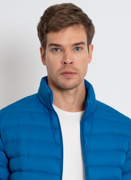 Jaqueta Aleatory Puffer Heat Azul