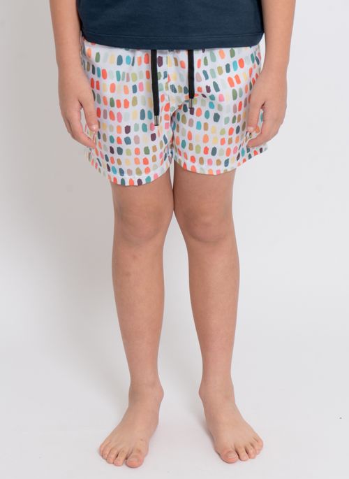 Shorts Estampado Aleatory Kids Jussy Branco