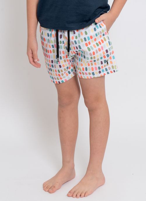 Shorts Estampado Aleatory Kids Jussy Branco