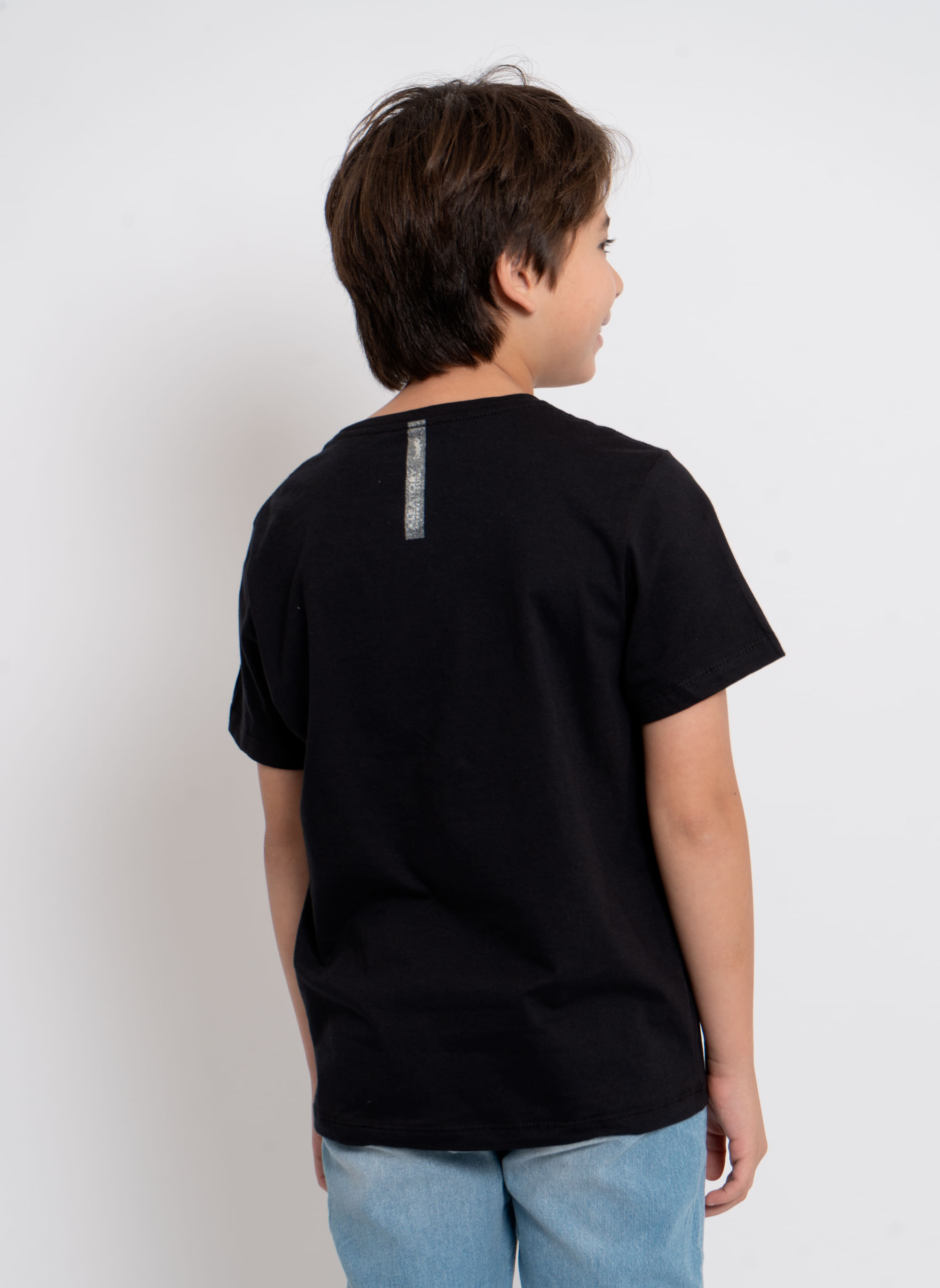 Camiseta-Estampada-Aleatory-Infantil-Club-Preta-Preto-2